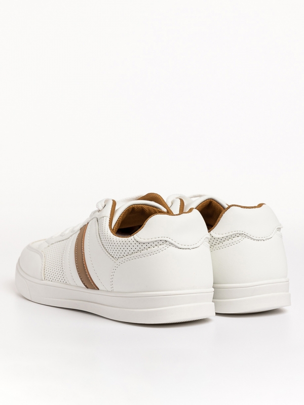 Ανδρικά αθλητικά παπούτσια λευκά  από οικολογικό δέρμα Seamus, 3 - Kalapod.gr