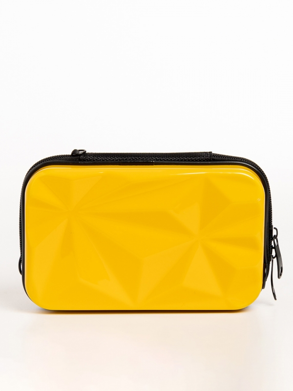 Γυναικεία τσάντα καλλυντικών κίτρινη από ακρυλικό  Mirta, 5 - Kalapod.gr