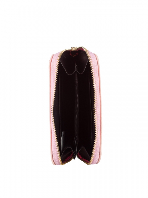 Γυναικείο πορτοφόλι ροζ από οικολογικό δέρμα  Amparo, 6 - Kalapod.gr