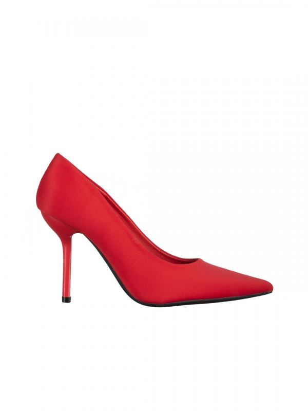 Γυναικεία παπούτσια   κόκκινα από ύφασμα Emelda, 7 - Kalapod.gr