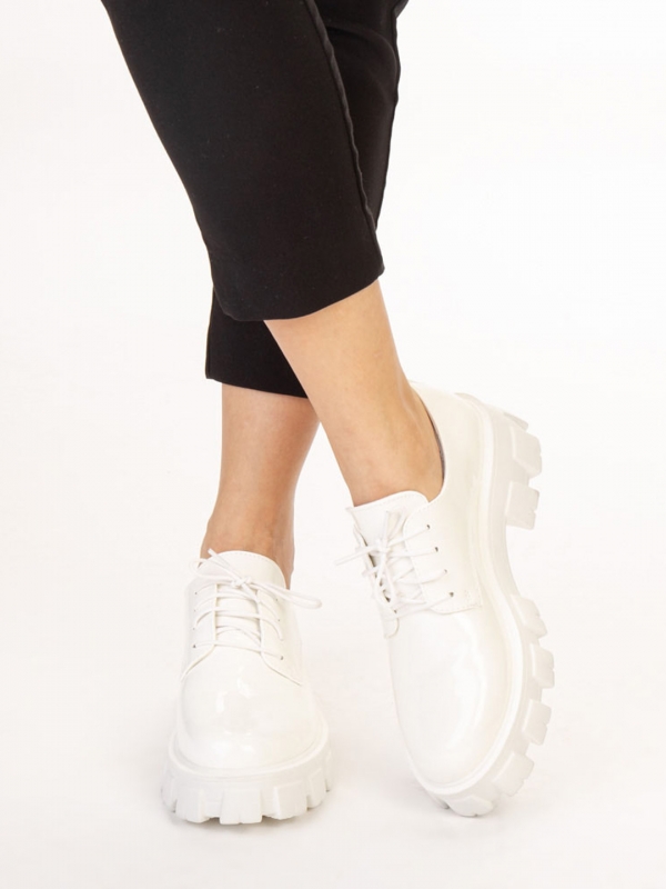 Γυναικεία casual παπούτσια  Avona λευκά, 4 - Kalapod.gr