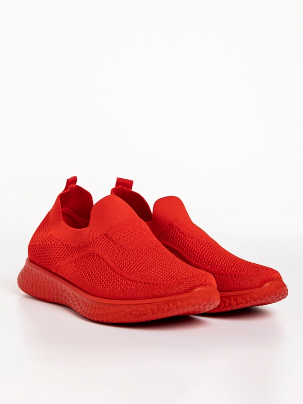 Ανδρικά αθλητικά παπούτσια κόκκινα από ύφασμα  Gilberto - Kalapod.gr