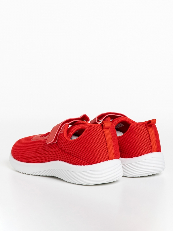 Παιδικά αθλητικά παπούτσια κόκκινα από ύφασμα Amie, 3 - Kalapod.gr
