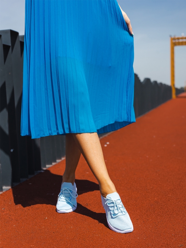 Γυναικεία αθλητικά παπούτσια  μπλε από ύφασμα  Davinia - Kalapod.gr