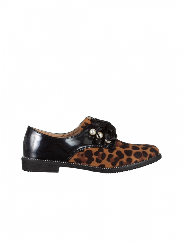 Γυναικεία παπούτσια  λεοπάρδαλη από οικολογικό δέρμα και ύφασμα Sarai, 7 - Kalapod.gr