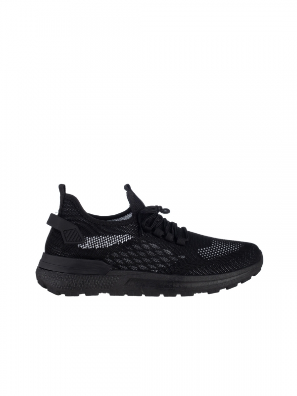Ανδρικά αθλητικά παπούτσια μαύρα από ύφασμα Tiago, 4 - Kalapod.gr