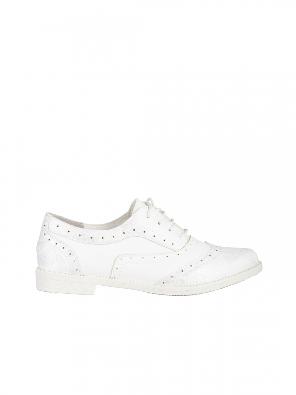 Γυναικεία παπούτσια  λευκά από οικολογικό δέρμα  Ragna, 6 - Kalapod.gr