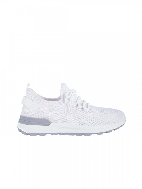 Ανδρικά αθλητικά παπούτσια λευκά από ύφασμα Kaiden, 4 - Kalapod.gr