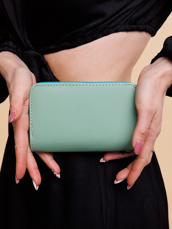 Γυναικείο πορτοφόλι πράσινο από οικολογικό δέρμα  Amparo - Kalapod.gr