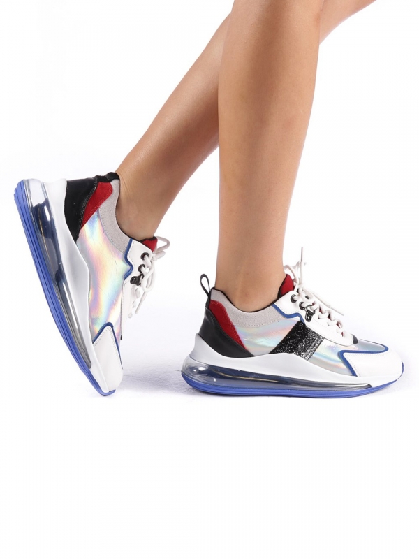 Γυναικεία αθλητικά παπούτσια Tamina λευκό με μπλε - Kalapod.gr