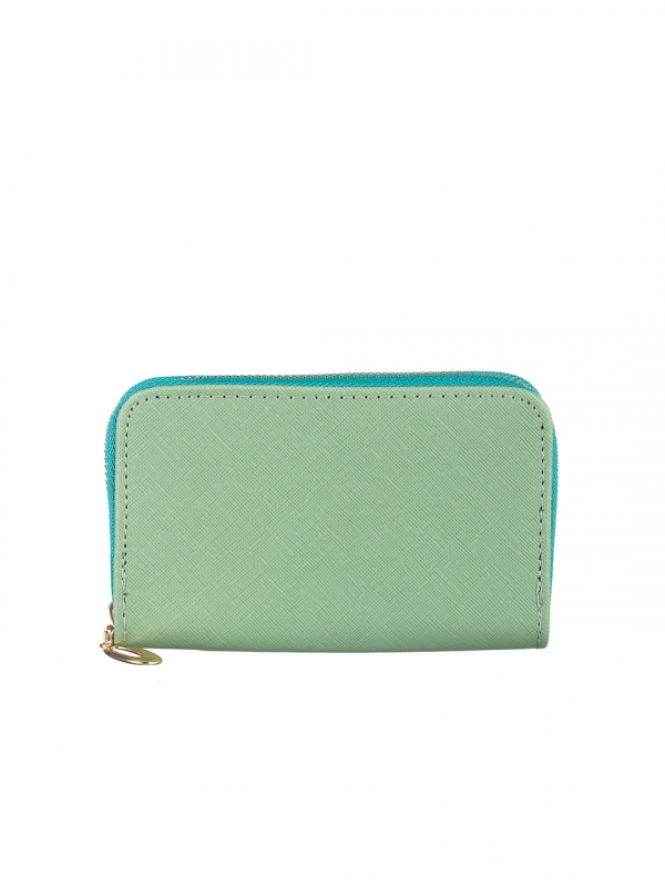 Γυναικείο πορτοφόλι πράσινο από οικολογικό δέρμα  Amparo, 2 - Kalapod.gr