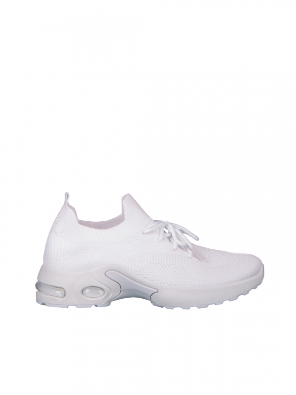 Γυναικεία αθλητικά παπούτσια λευκά από ύφασμα Fepa, 5 - Kalapod.gr
