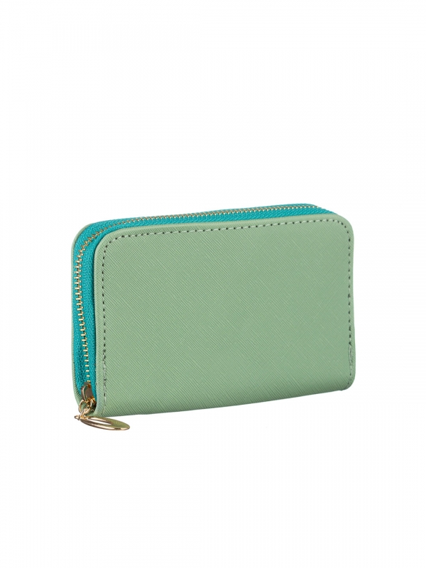 Γυναικείο πορτοφόλι πράσινο από οικολογικό δέρμα  Amparo, 3 - Kalapod.gr