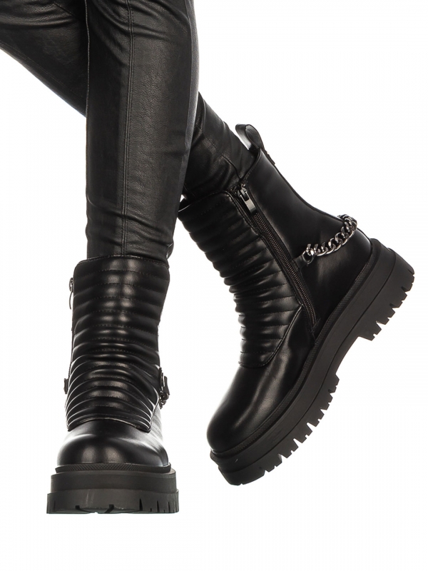 Γυναικείες μπότες Resca μαύρα, 2 - Kalapod.gr