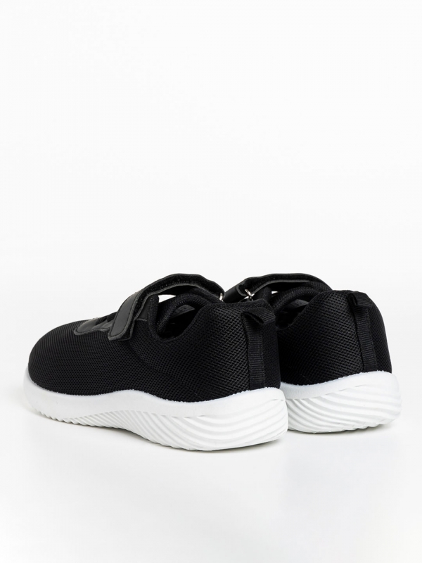 Παιδικά αθλητικά παπούτσια μαύρα από ύφασμα Amie, 3 - Kalapod.gr