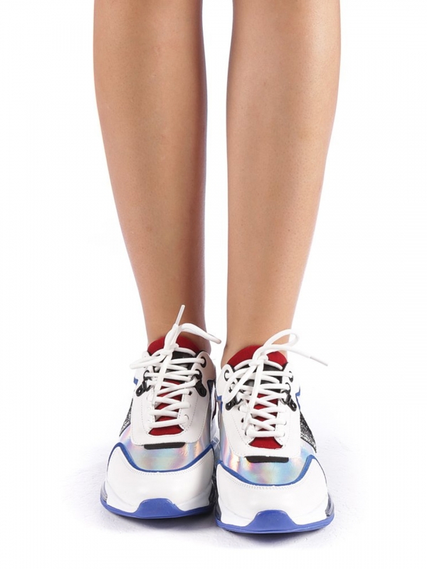 Γυναικεία αθλητικά παπούτσια Tamina λευκό με μπλε, 5 - Kalapod.gr