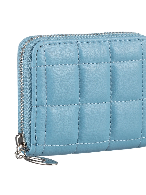 Γυναικείο πορτοφόλι μπλε   από οικολογικό δέρμα  Tomasa, 3 - Kalapod.gr