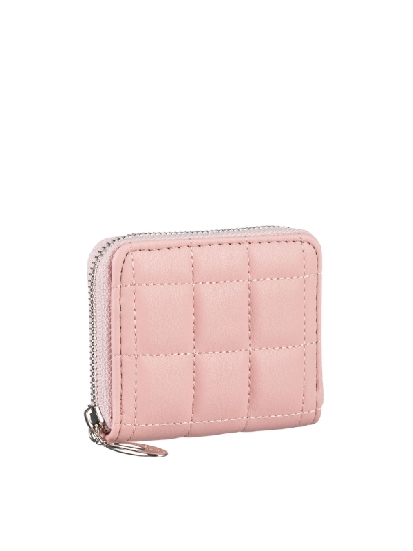 Γυναικείο πορτοφόλι ροζ από οικολογικό δέρμα  Tomasa, 3 - Kalapod.gr