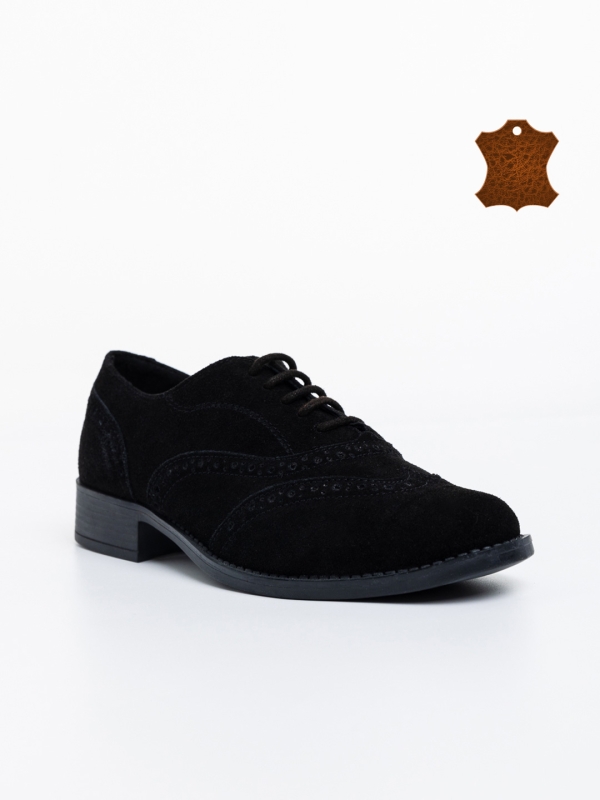 Γυναικεία casual παπούτσια μαύρα απόφυσικό δέρμα καστορί Jasmeen - Kalapod.gr