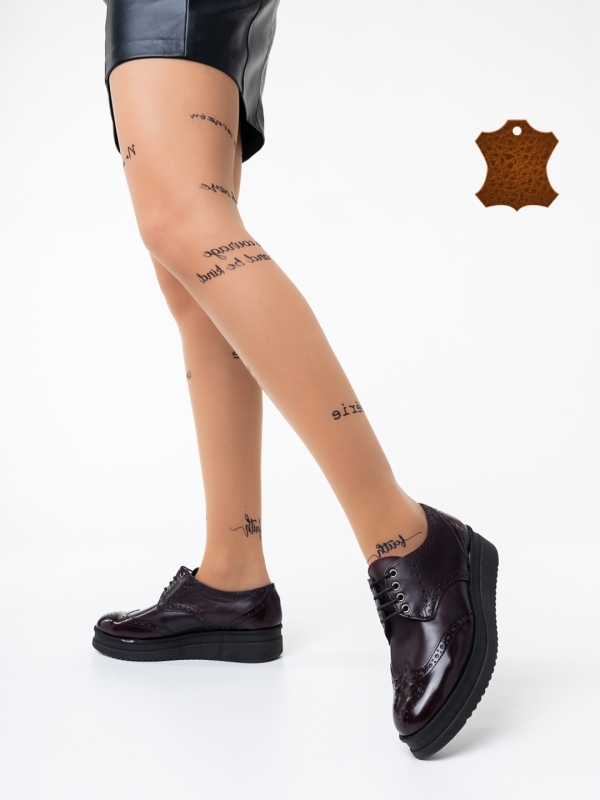 Γυναικεία casual παπούτσια γκρένα από φυσικό δέρμα  Lawanda - Kalapod.gr