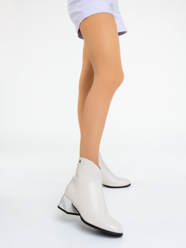 Μποτάκια με χοντρό τακούνι Dipalia Μπεζ, 2 - Kalapod.gr