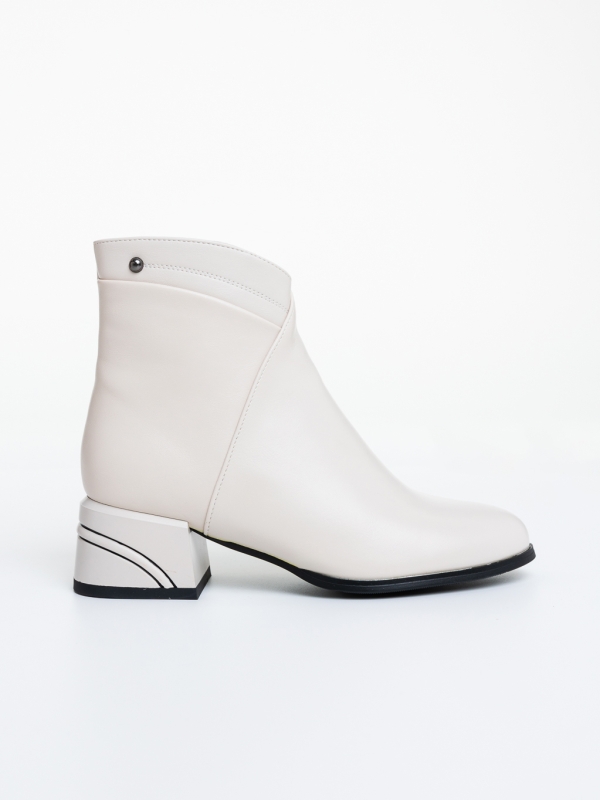 Μποτάκια με χοντρό τακούνι Dipalia Μπεζ, 5 - Kalapod.gr