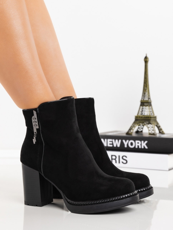 Μποτάκια με χοντρό τακούνι Onaza Μαύρο - Kalapod.gr