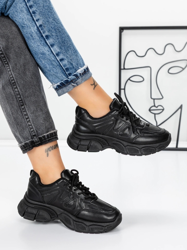 Γυναικεία αθλητικά παπούτσια Karisa Μαύρο, 2 - Kalapod.gr