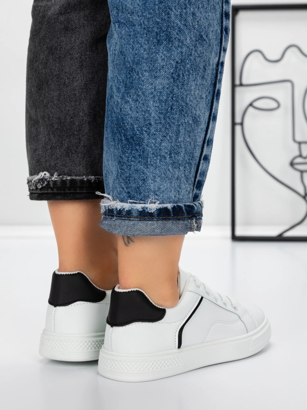 Γυναικεία αθλητικά παπούτσια Jamarni Λευκό-Μαύρο, 5 - Kalapod.gr