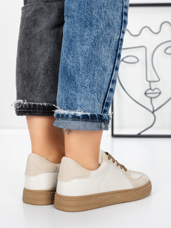 Γυναικεία αθλητικά παπούτσια Veida Μπεζ-Χακί, 5 - Kalapod.gr