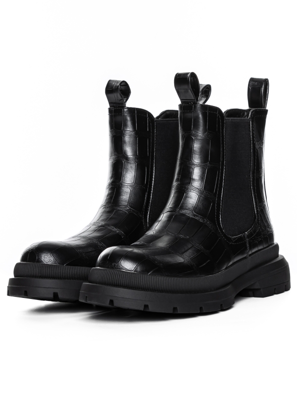 Γυναικείες μπότες Prinia μαύρα, 4 - Kalapod.gr