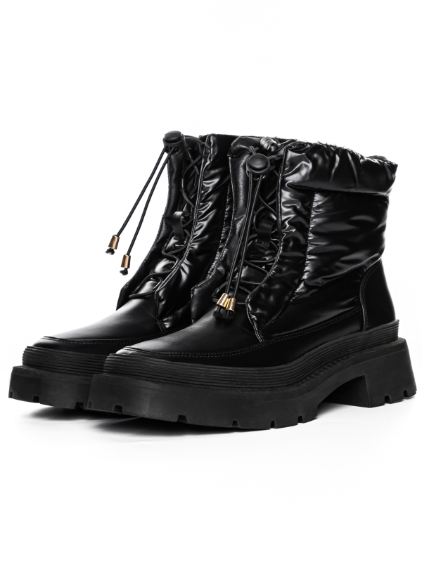 Γυναικεία μπότακια Kasina μαύρα, 4 - Kalapod.gr