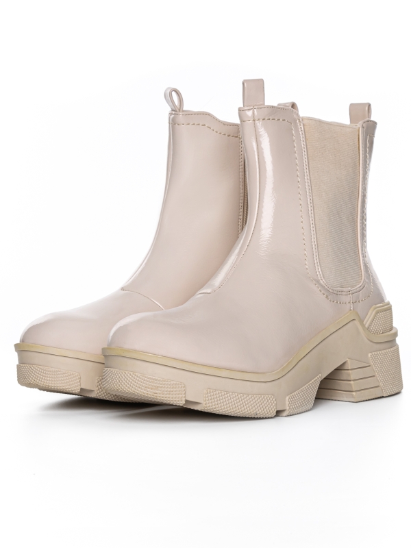 Γυναικεία μπότακια  Desia μπεζ, 4 - Kalapod.gr