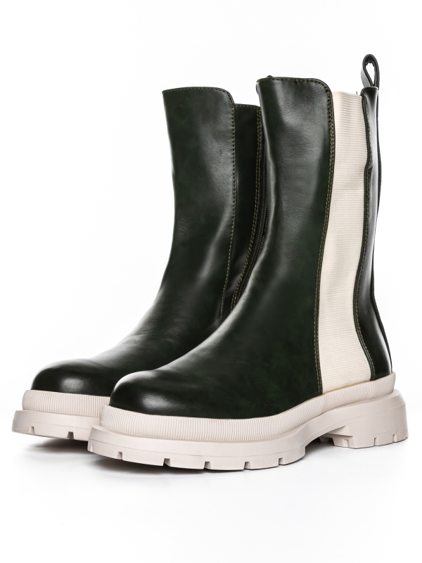 Γυναικείες μπότες Ery πράσινα, 5 - Kalapod.gr