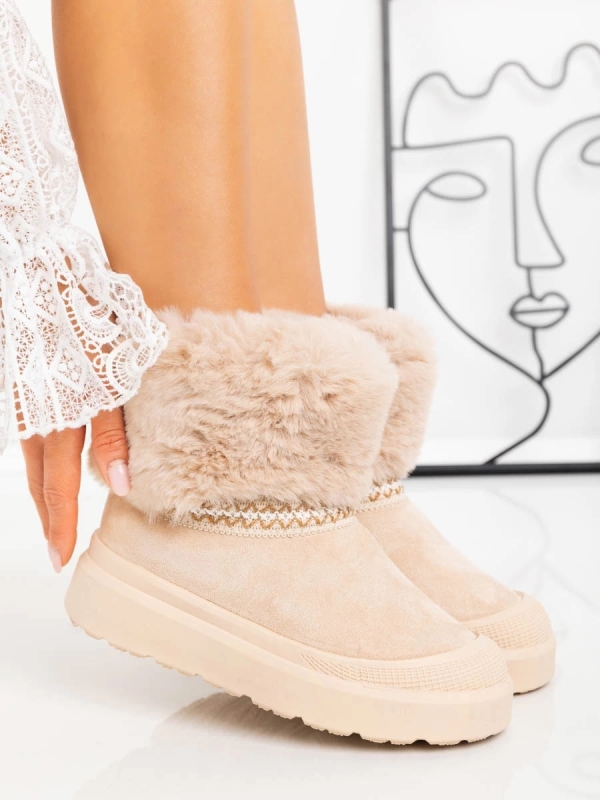 Γυναικείες μπότες UG Nelina Μπεζ, 5 - Kalapod.gr